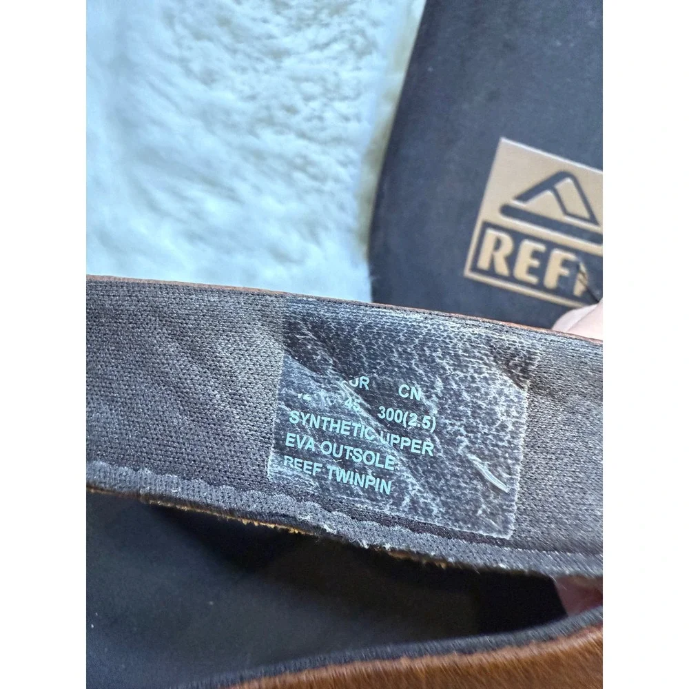 Reef Twinpin Flip Flops 12 Brown Men Surf Beach Sandals Thong Coastal Beach